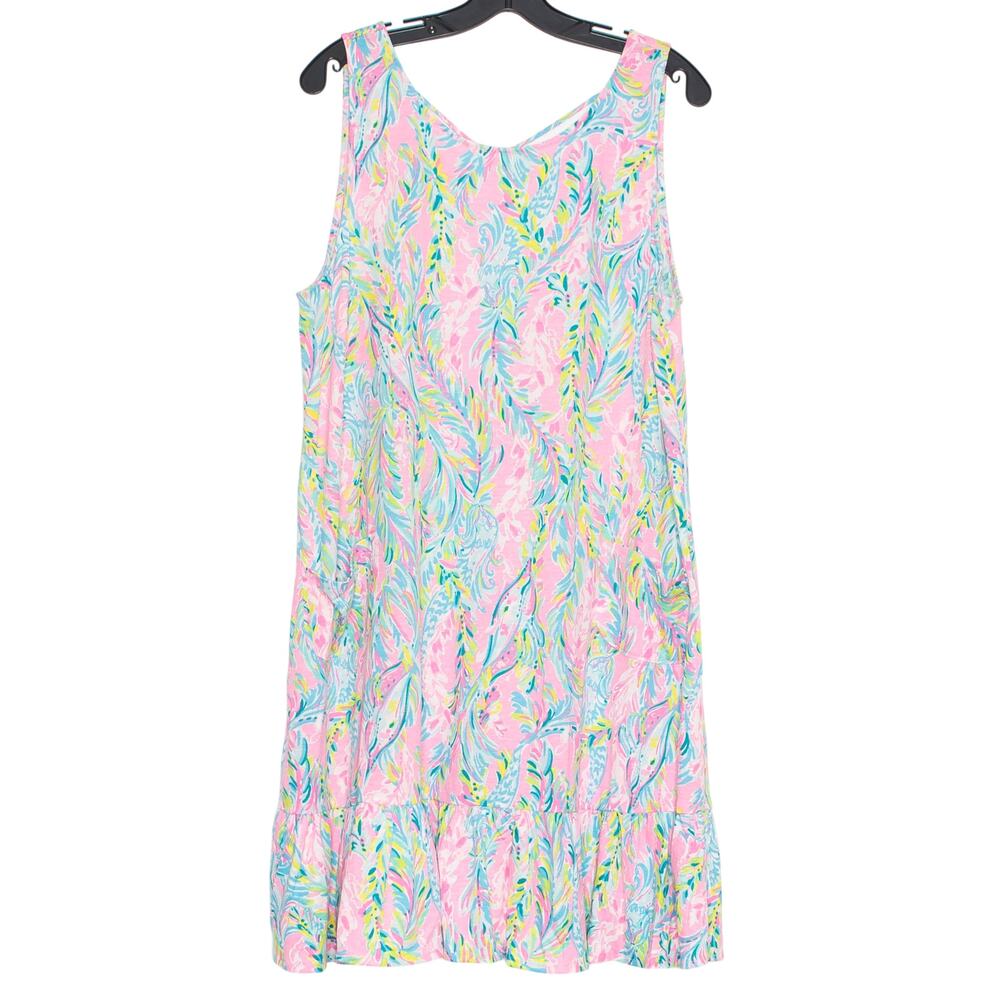 NEW Lilly Pulitzer Kristen Flounce Dress XL Resort Preppy Coastal Tropical Beach